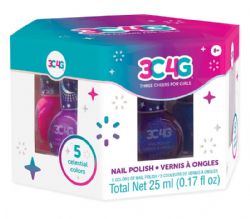 3C4G - ENSEMBLE DE 5 VERNIS À ONGLES BOÎTE HEXAGONE